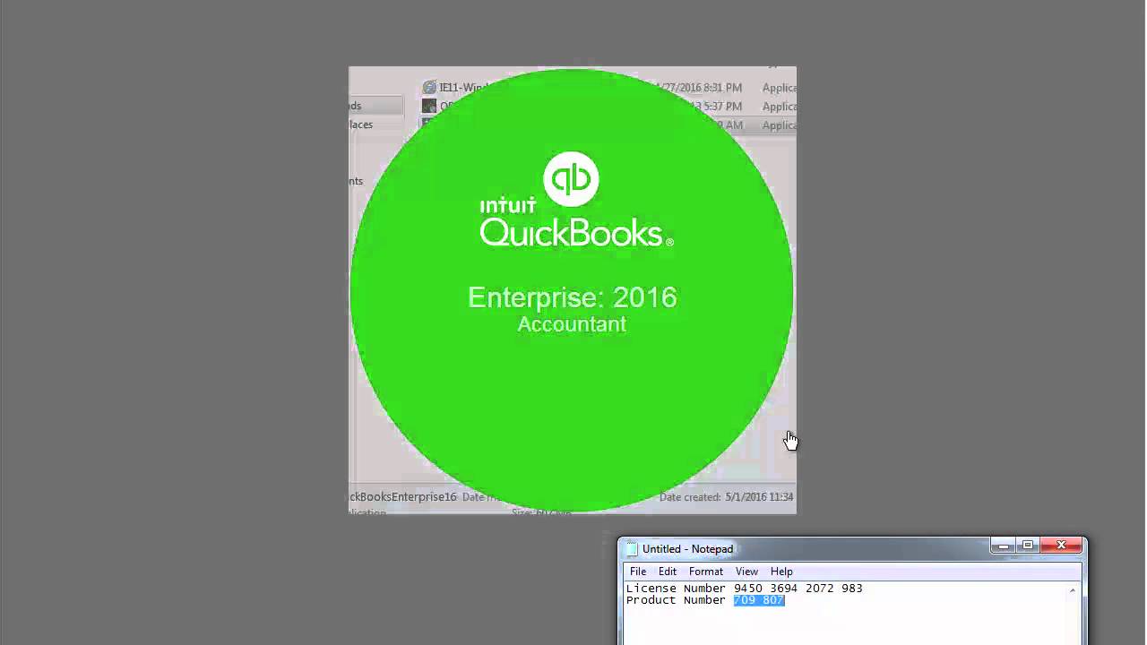 quickbooks product key